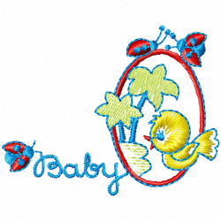 Small Birds Embroidery Design 6